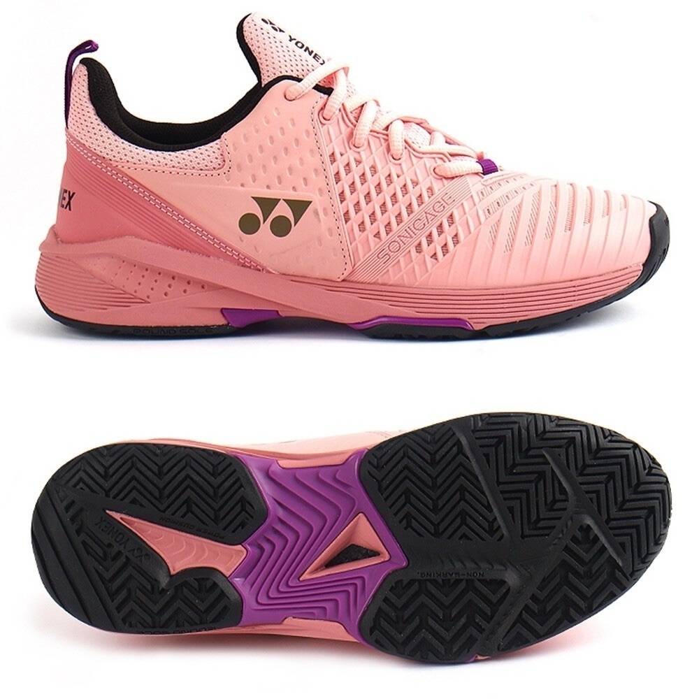 Yonex Power Cushion Sonicage 3 Women's Sz 8.5 Pink‎ Tennis Shoes Sneakers